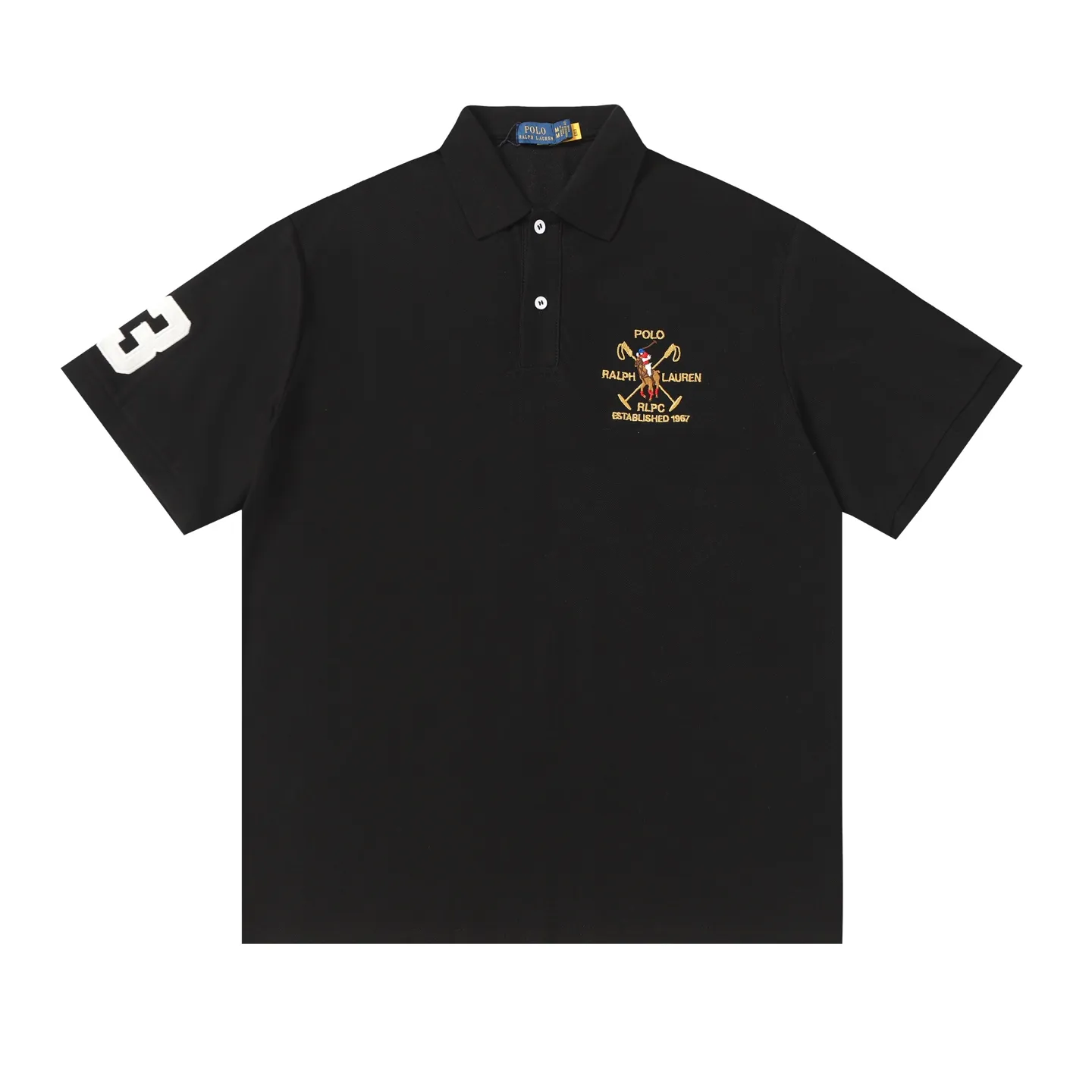 P156 Style number: A015 [Ralph Lauren classic letter logo embroidered Polo shirt] ✅250 grams of fine cotton pique fabric, custom-woven and dyed threads ✅Original stickers Scan the QR code to enter the official website ✅Large version, loose and stylish, can wear up to 210 pounds Color: black, white, navy, blue, sky blue, dark gray, floral gray Size: S-XL